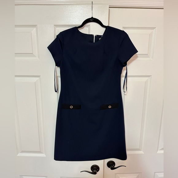Tommy Hilfiger Navy/Indigo Sleeveless Mini Sheath Dress Size 8 - Picture 1 of 8